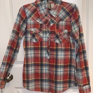 BKE womens plaid shirt (S)